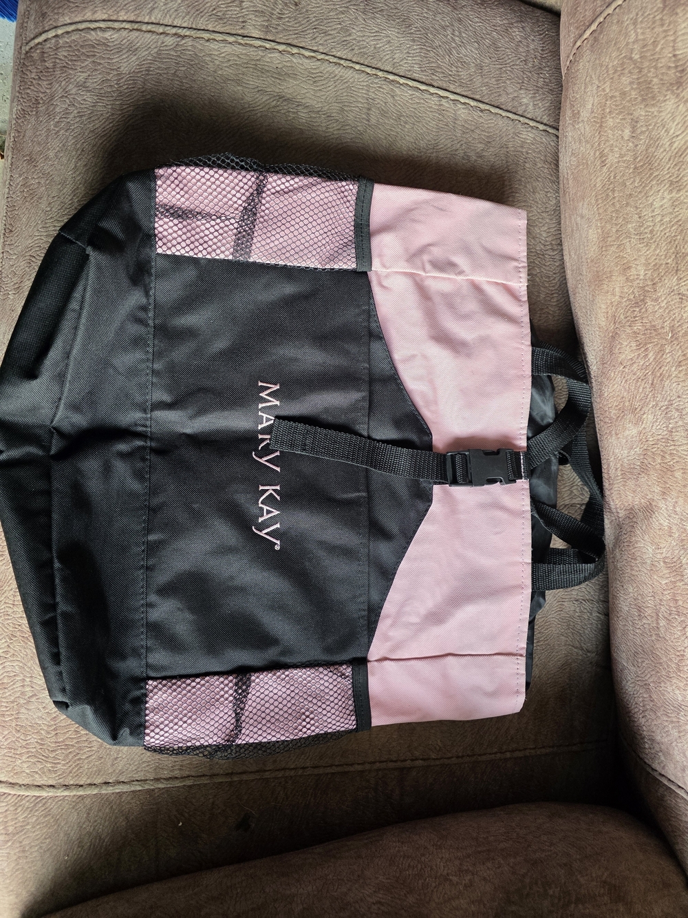 Mary Kay Black & Pink Logo Tote Backpack